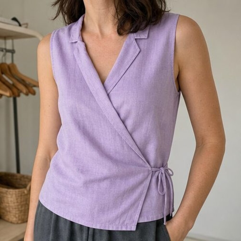 Lilac Ruffle Blouse - Picture 2 of 6